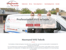 Tablet Screenshot of hovmandvvs.dk